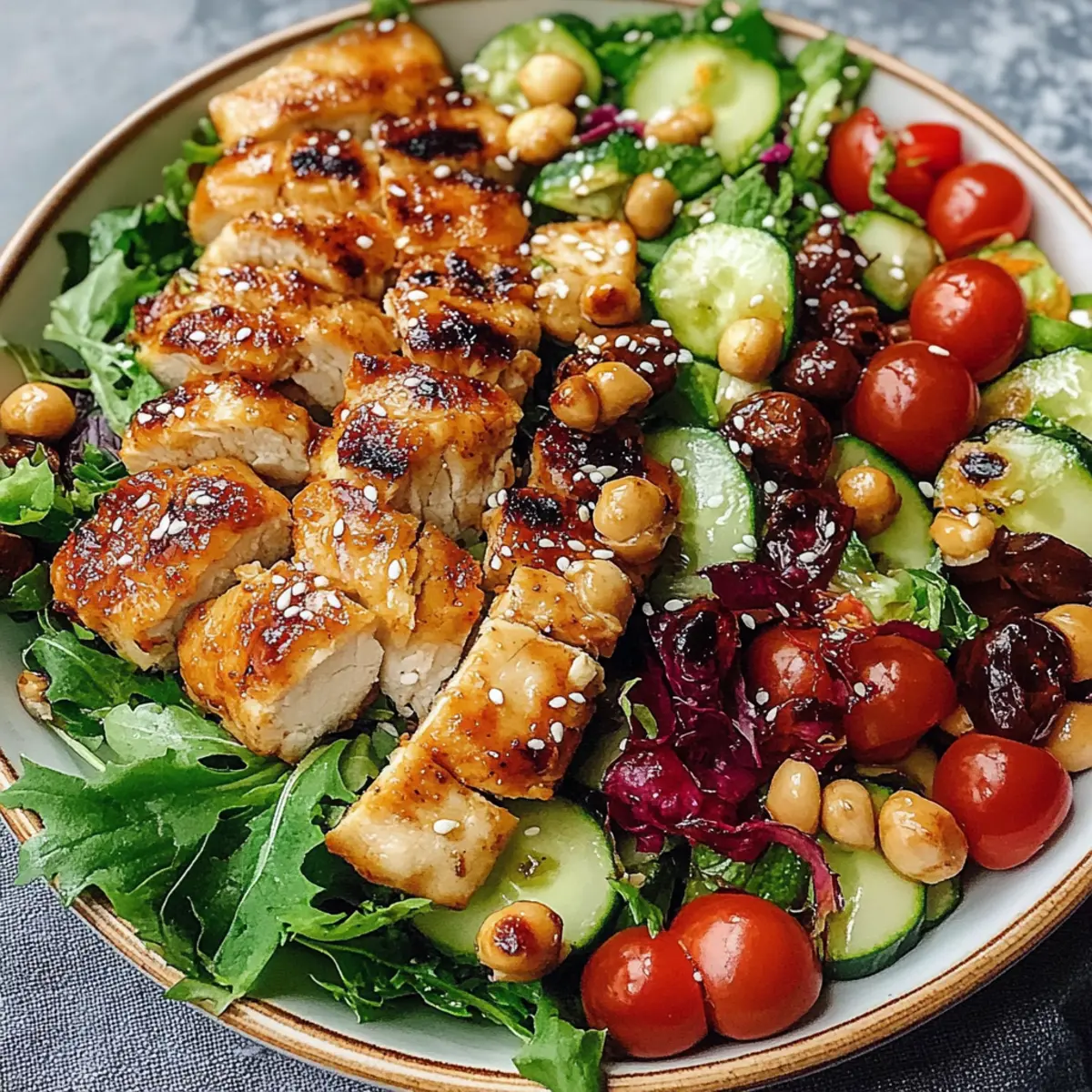 Sesame Chicken and Chickpea Salad