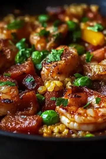 Shrimp Dirty Rice with Bell Peppers & Spice