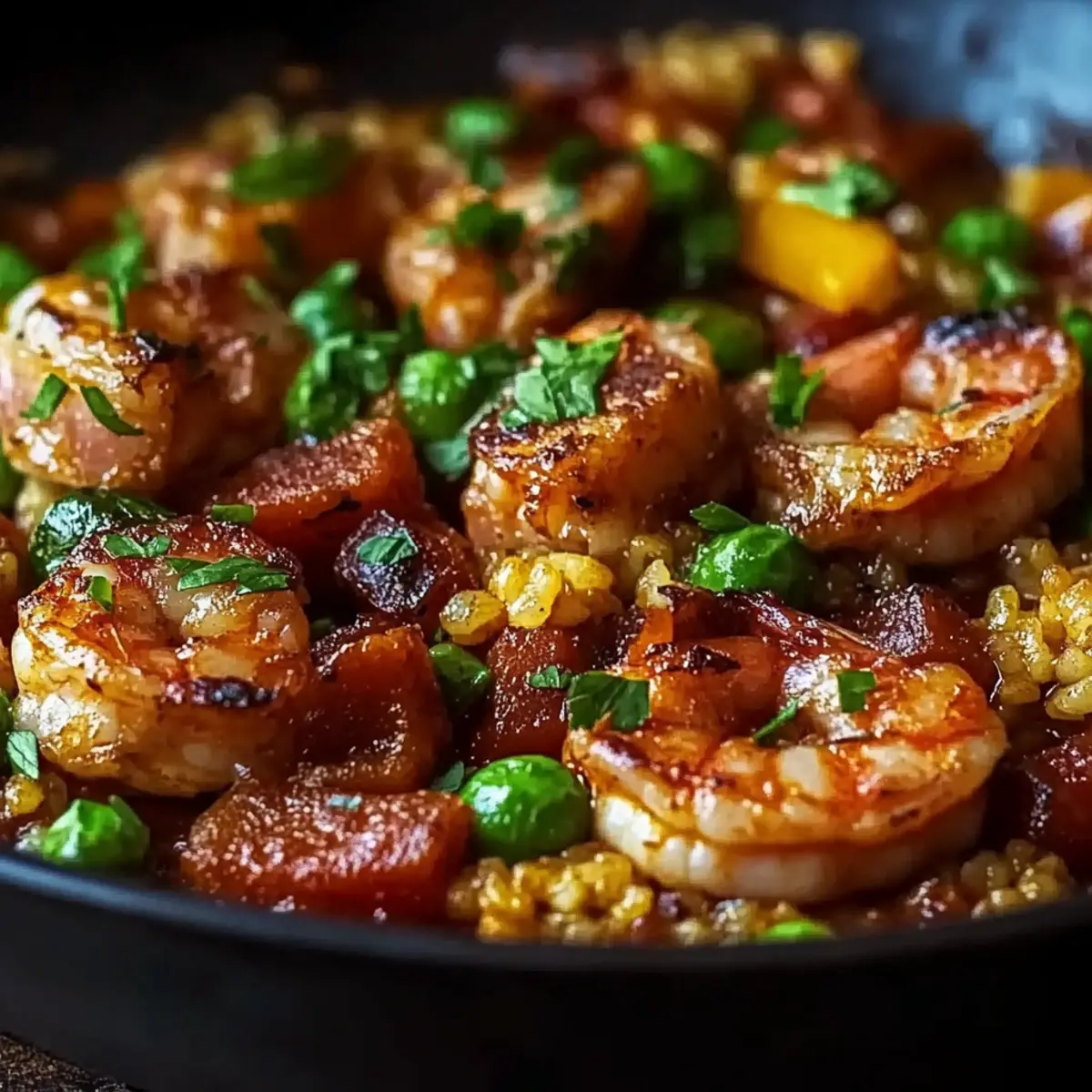 Shrimp Dirty Rice with Bell Peppers & Spice