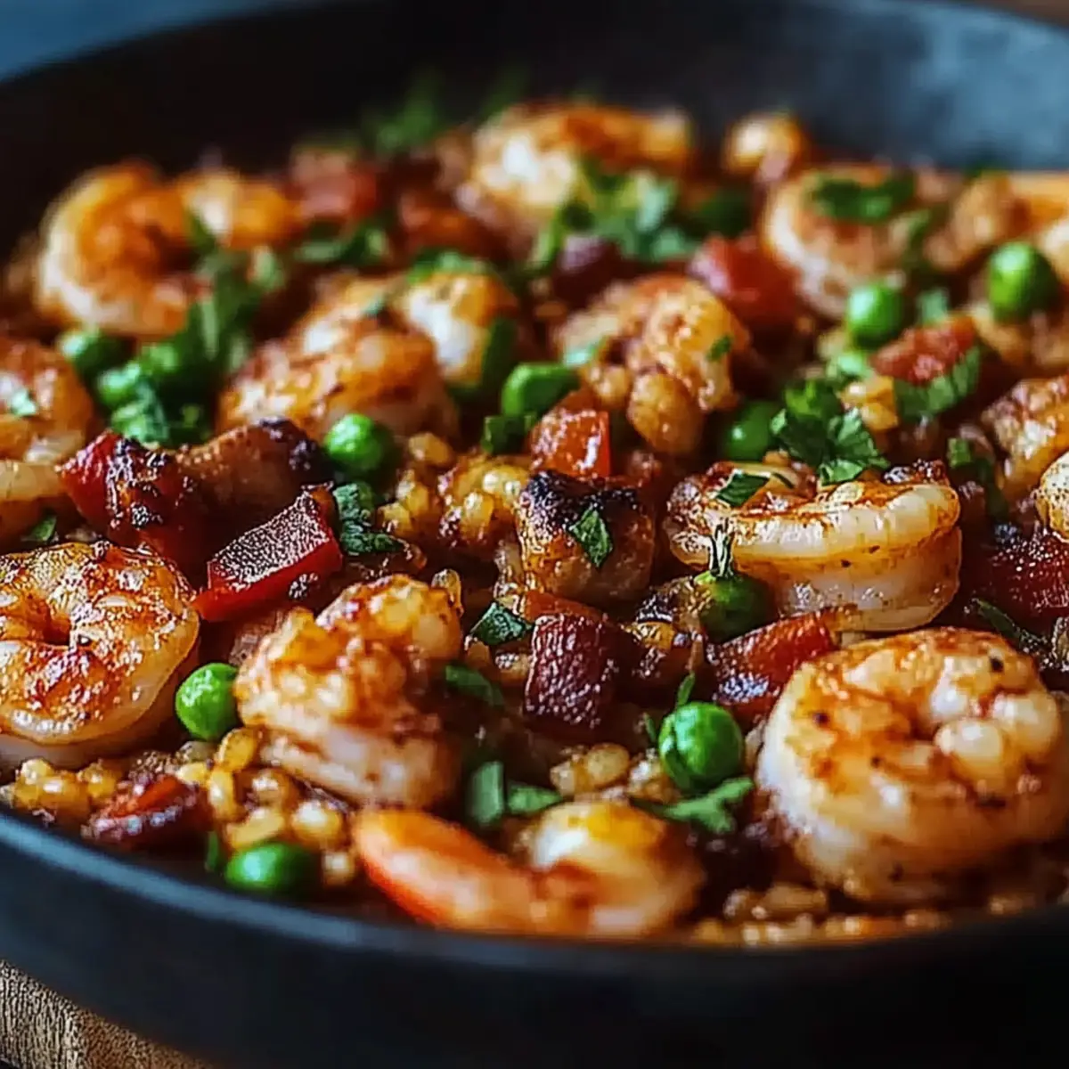 Shrimp Dirty Rice with Bell Peppers & Spice