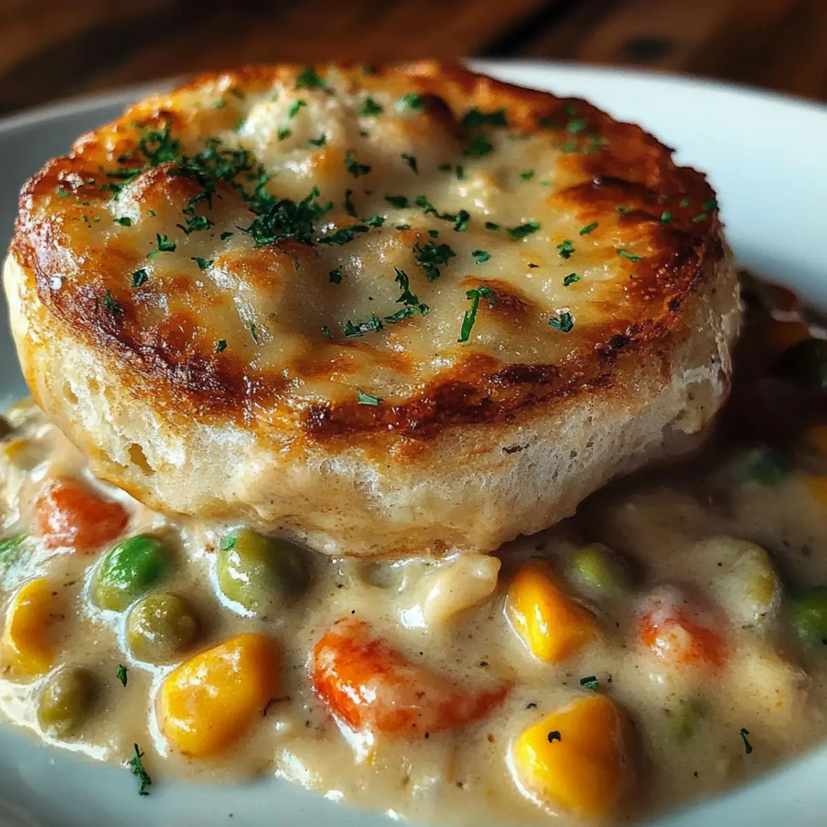 Shrimp & Lobster Cheddar Bay Biscuit Pot Pie