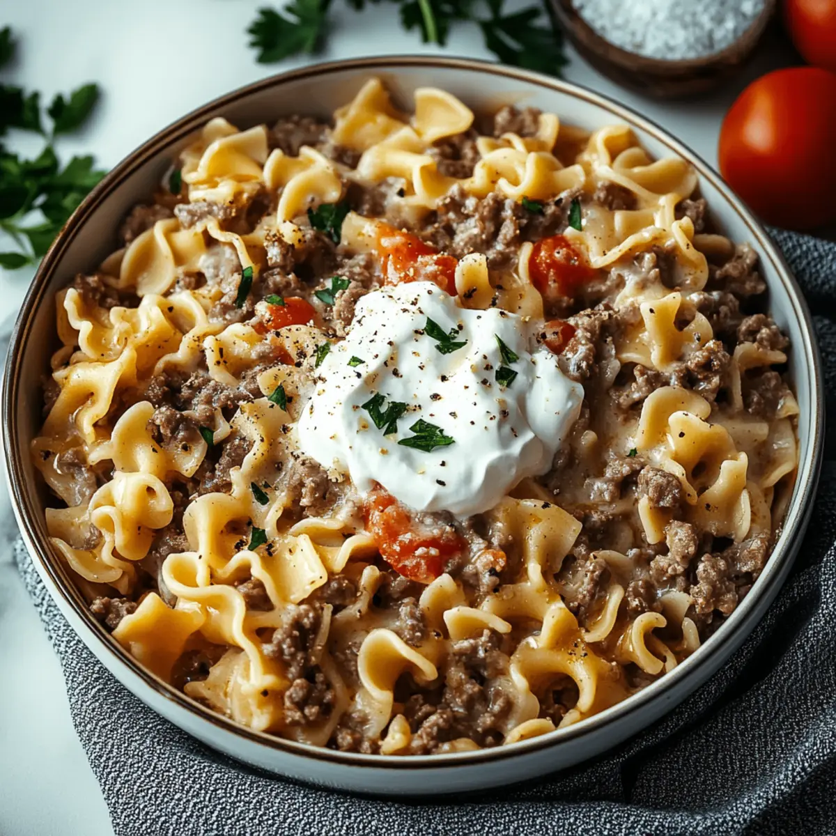 Sour Cream Beef Noodle Casserole