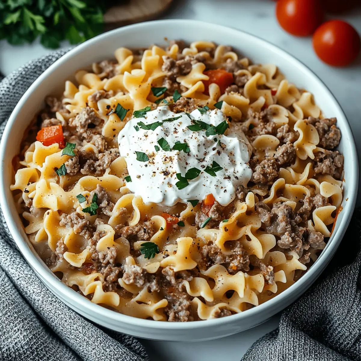 Sour Cream Beef Noodle Casserole