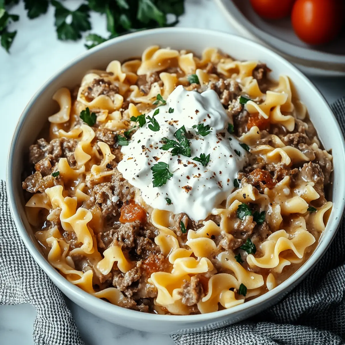 Sour Cream Beef Noodle Casserole