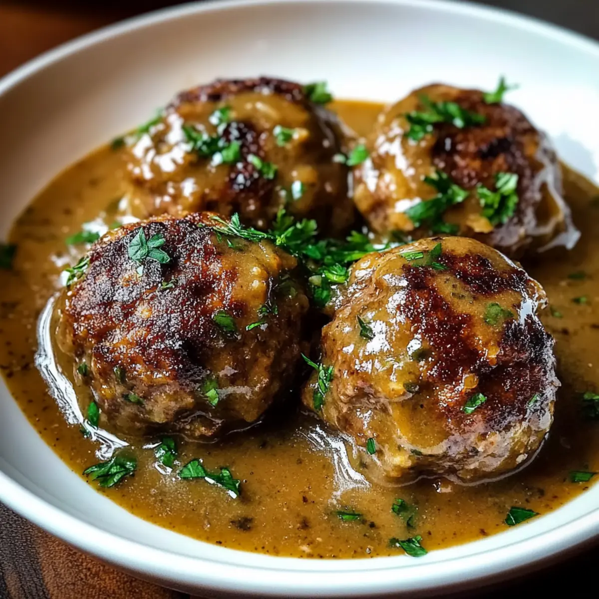 Stuffed Meatballs in Guinness Gravy