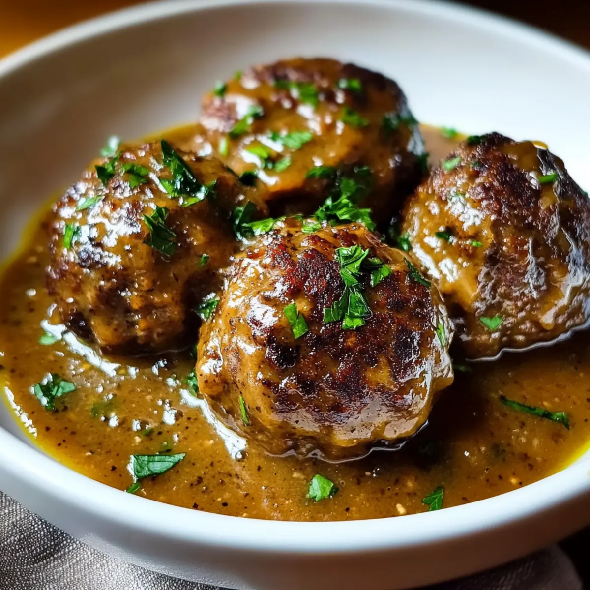 Stuffed Meatballs in Guinness Gravy