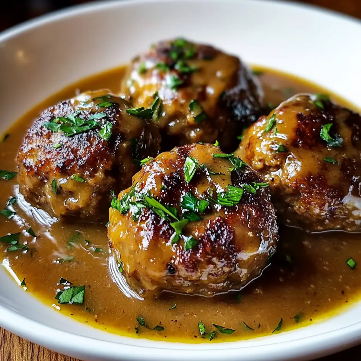 Stuffed Meatballs in Guinness Gravy