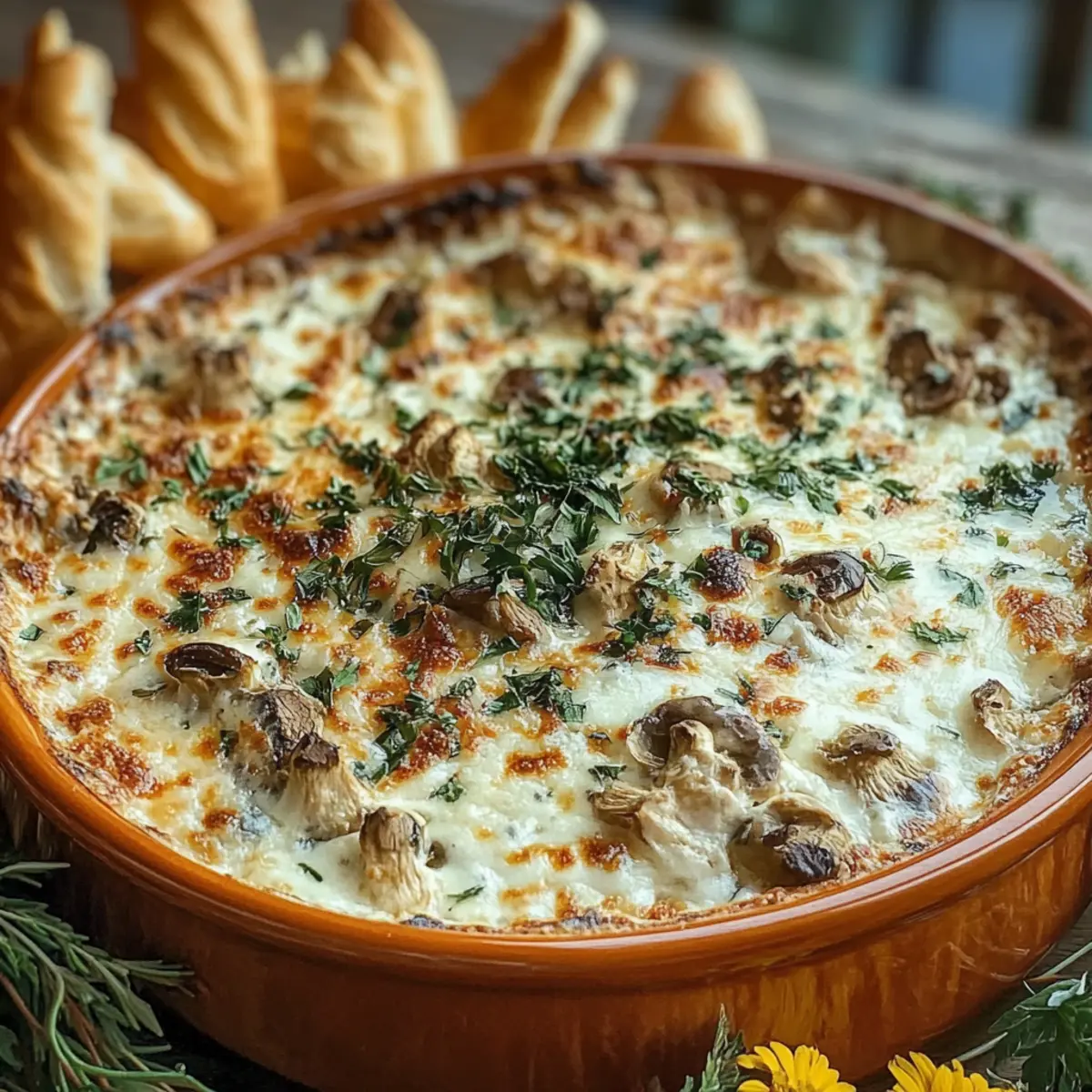 Stuffed Mushroom Dip