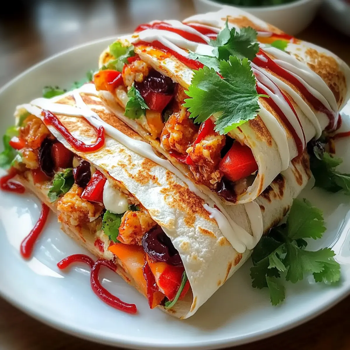 Sweet Chili Chicken Wraps