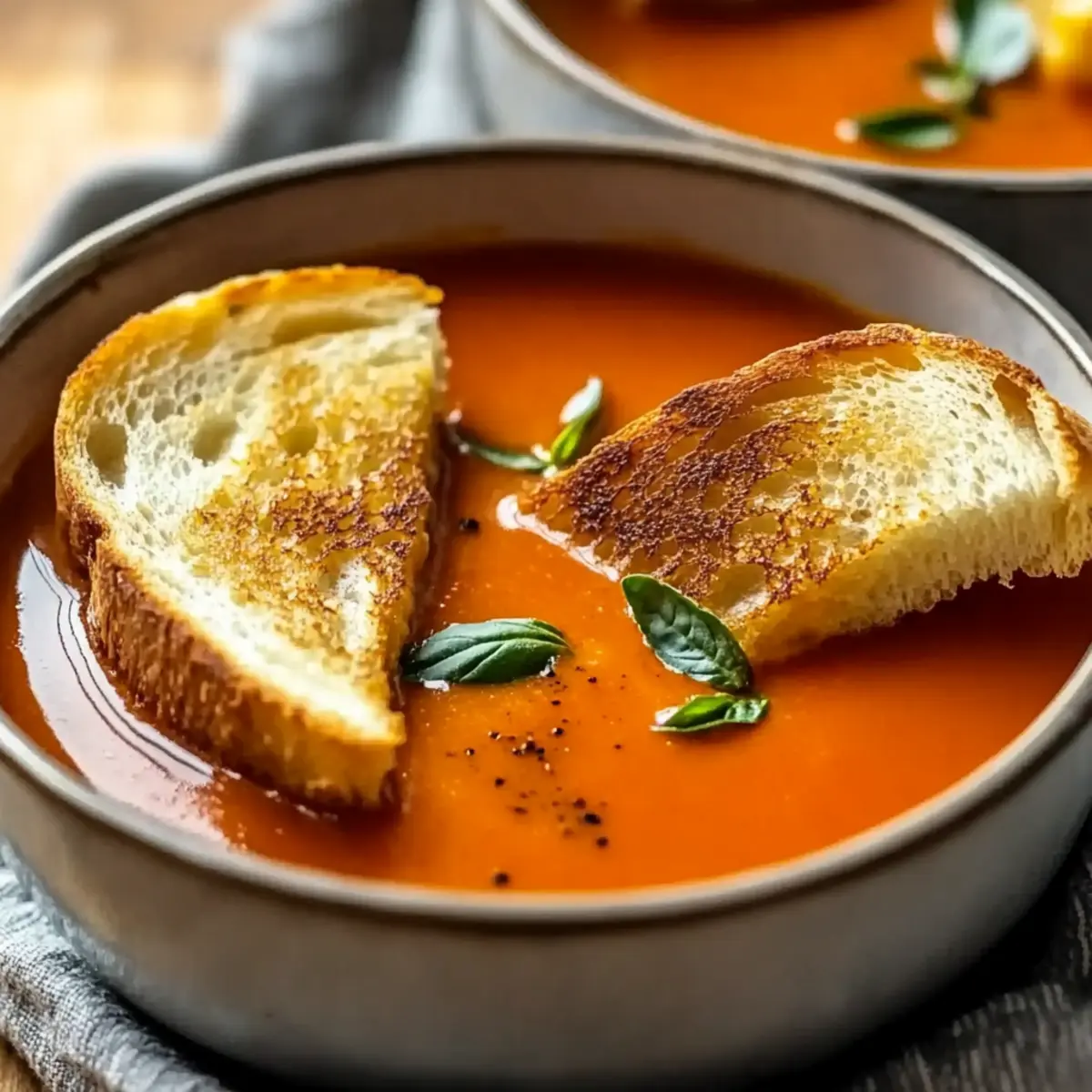 Tomato Soup with Grilled Cheese