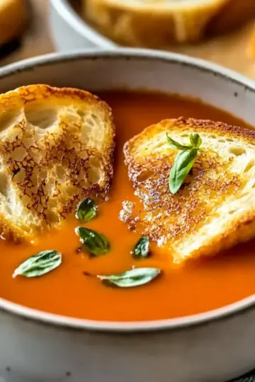 Tomato Soup with Grilled Cheese