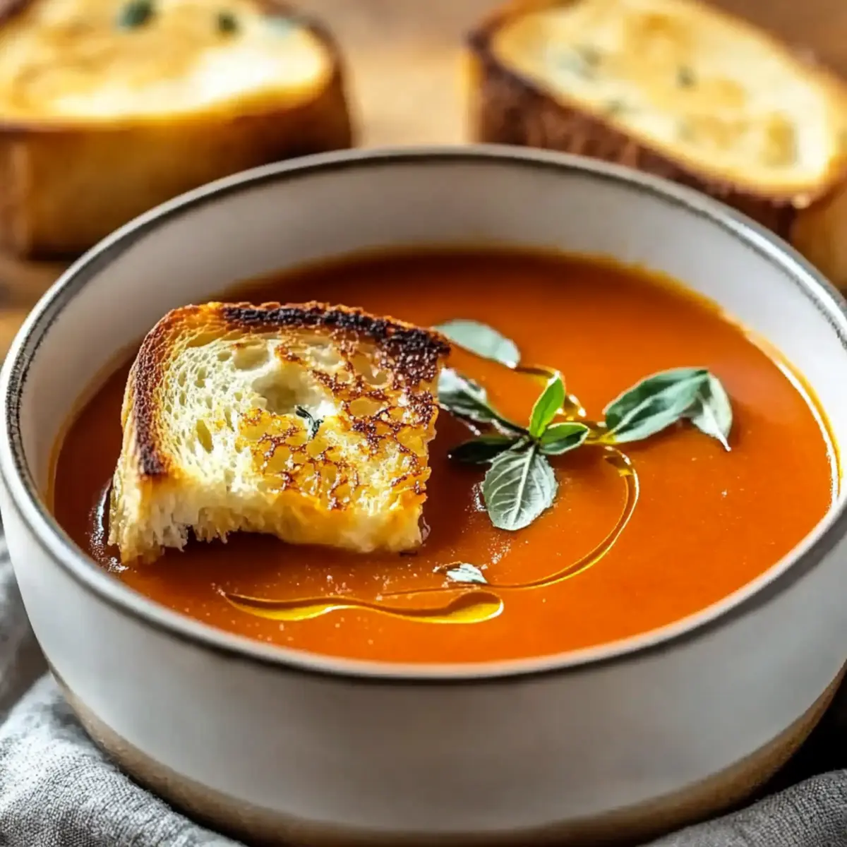 Tomato Soup with Grilled Cheese