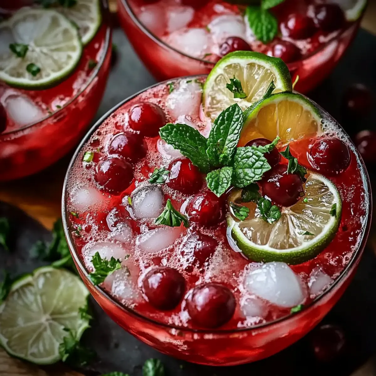 Vanilla Cranberry Crush Mocktail