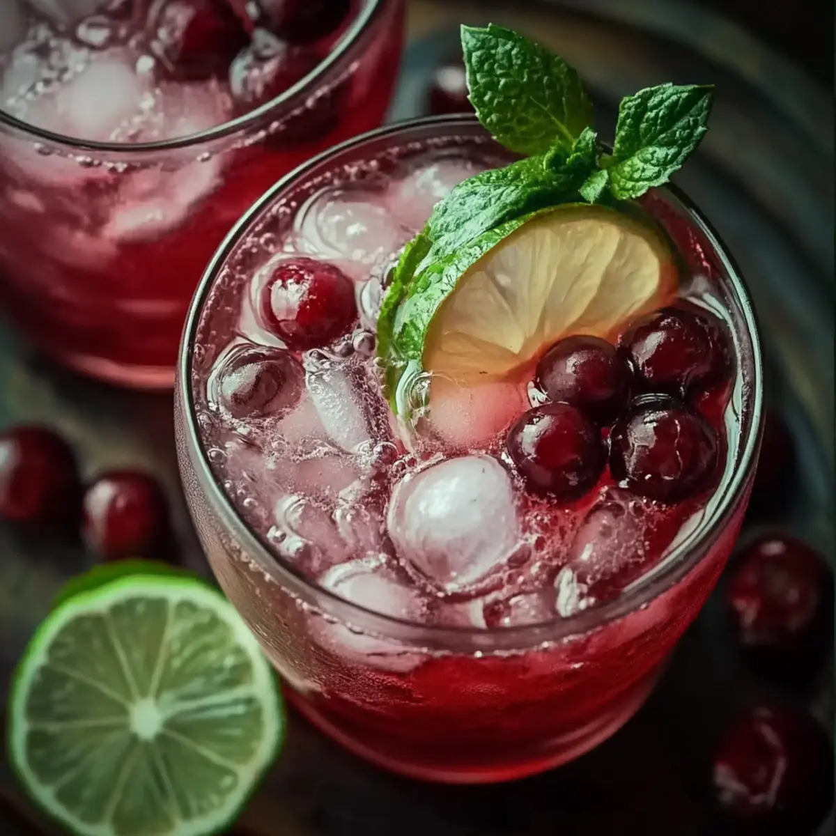Vanilla Cranberry Crush Mocktail