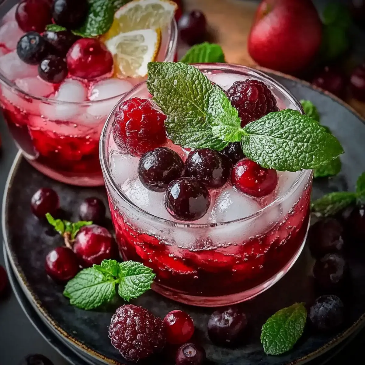 Vanilla Cranberry Crush Mocktail