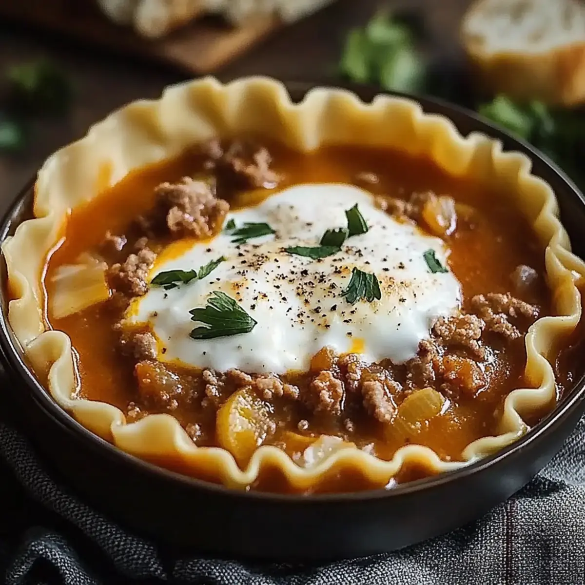 Warm and Cozy Lasagna Soup