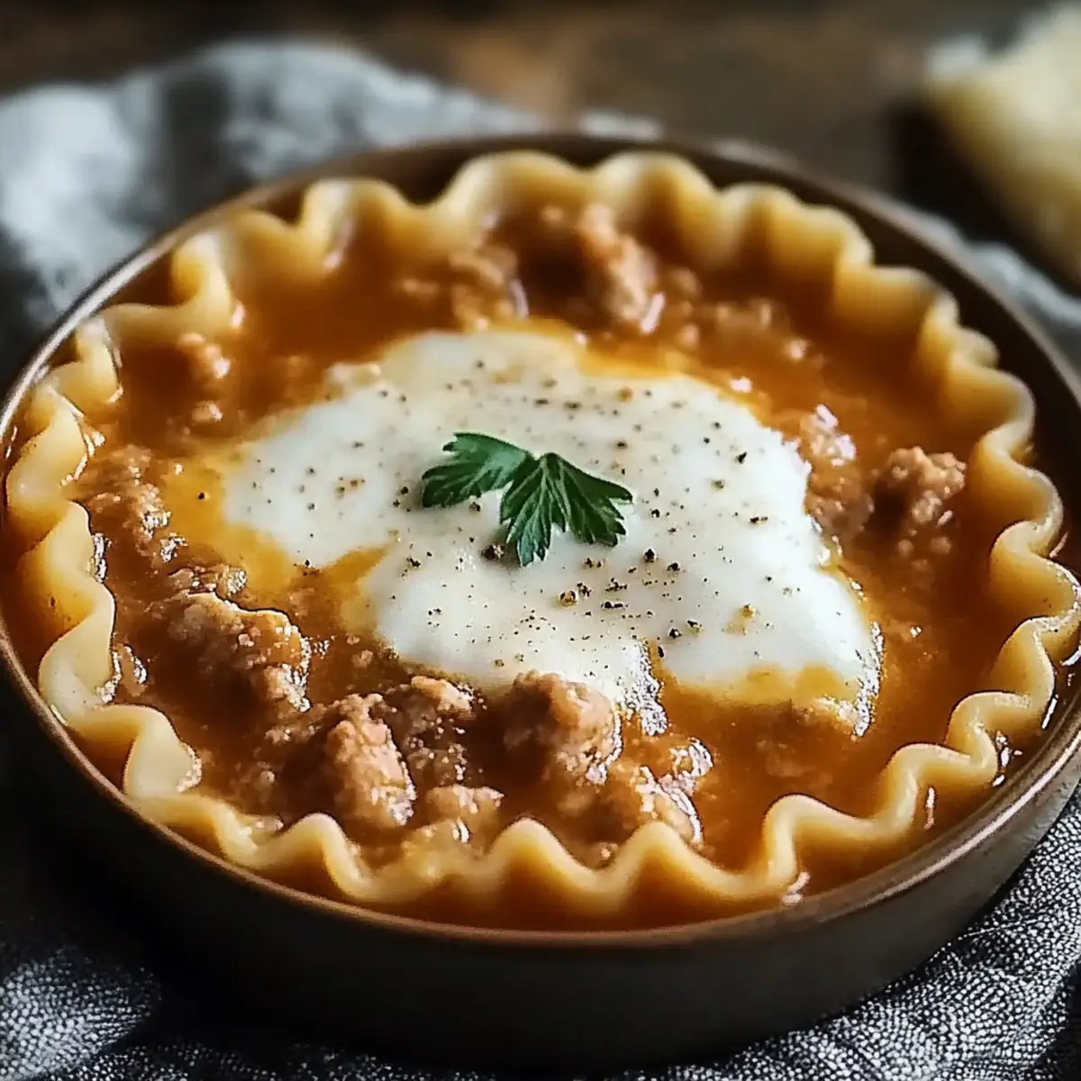 Warm and Cozy Lasagna Soup