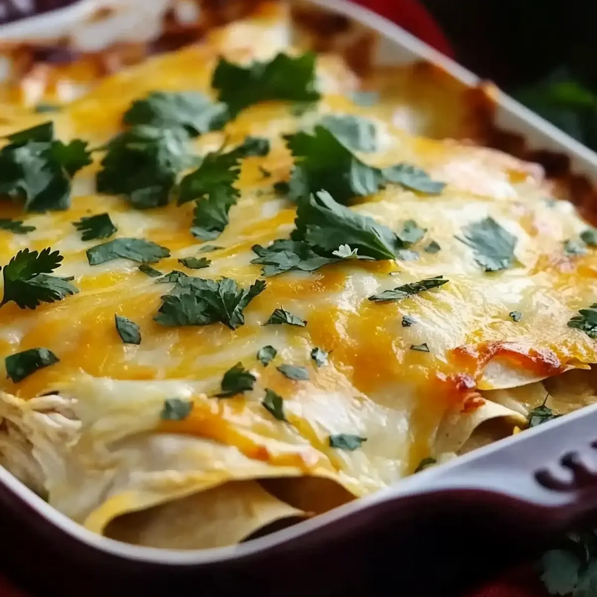 White Chicken Enchilada Casserole