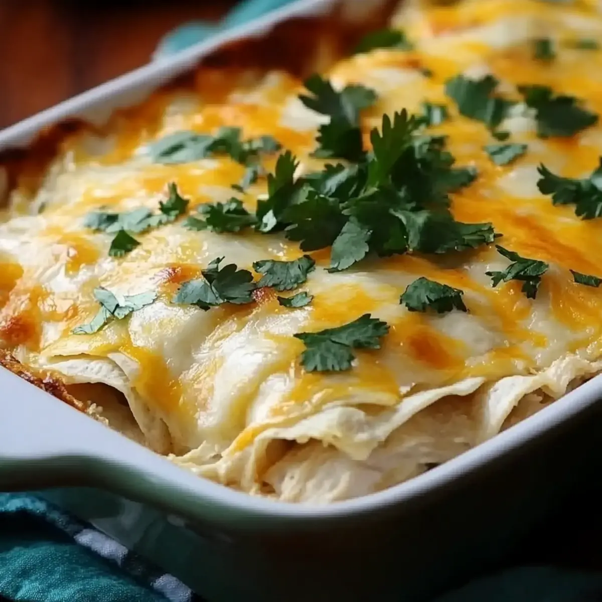 White Chicken Enchilada Casserole