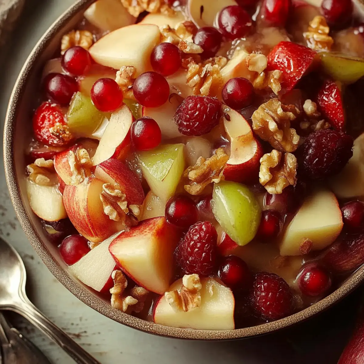 Winter Fruit Salad with Cinnamon Vanilla Dressing