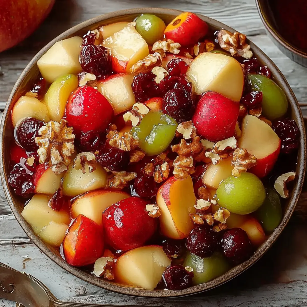 Winter Fruit Salad with Cinnamon Vanilla Dressing