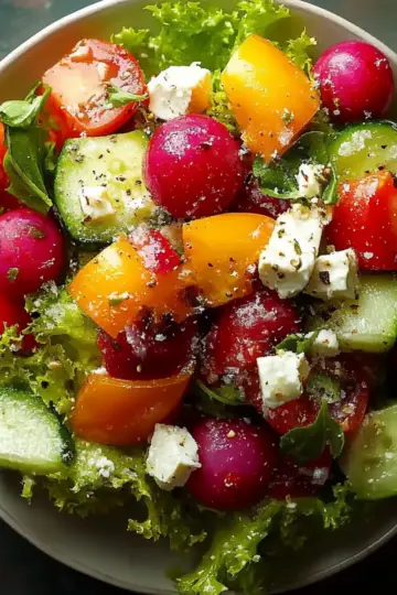 Zesty Crunchy Divorce Salad with Fresh Vegetables