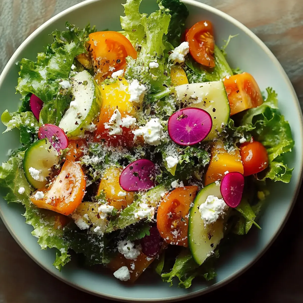 Zesty Crunchy Divorce Salad with Fresh Vegetables