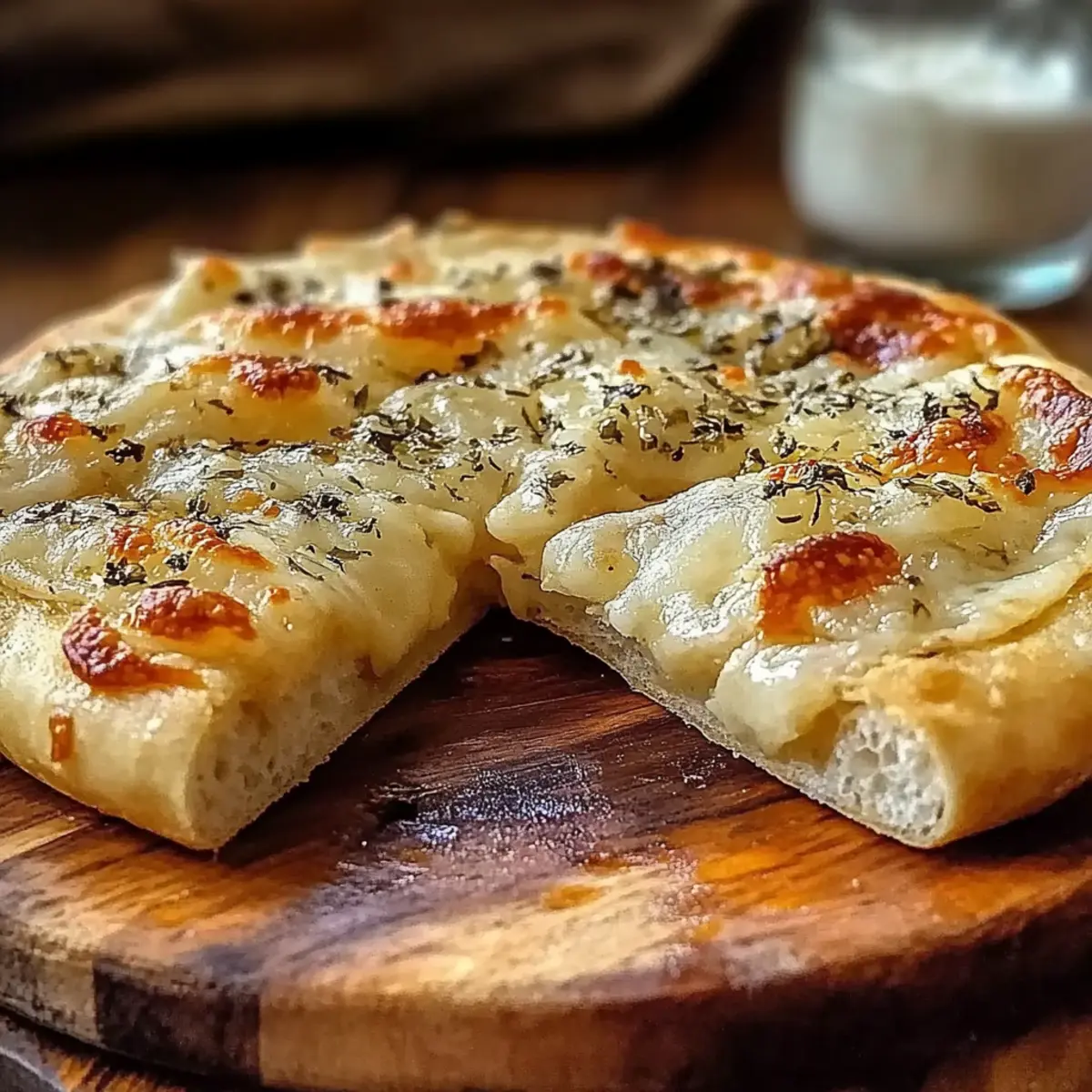 Air Fryer Cheesy Tortilla Garlic Bread