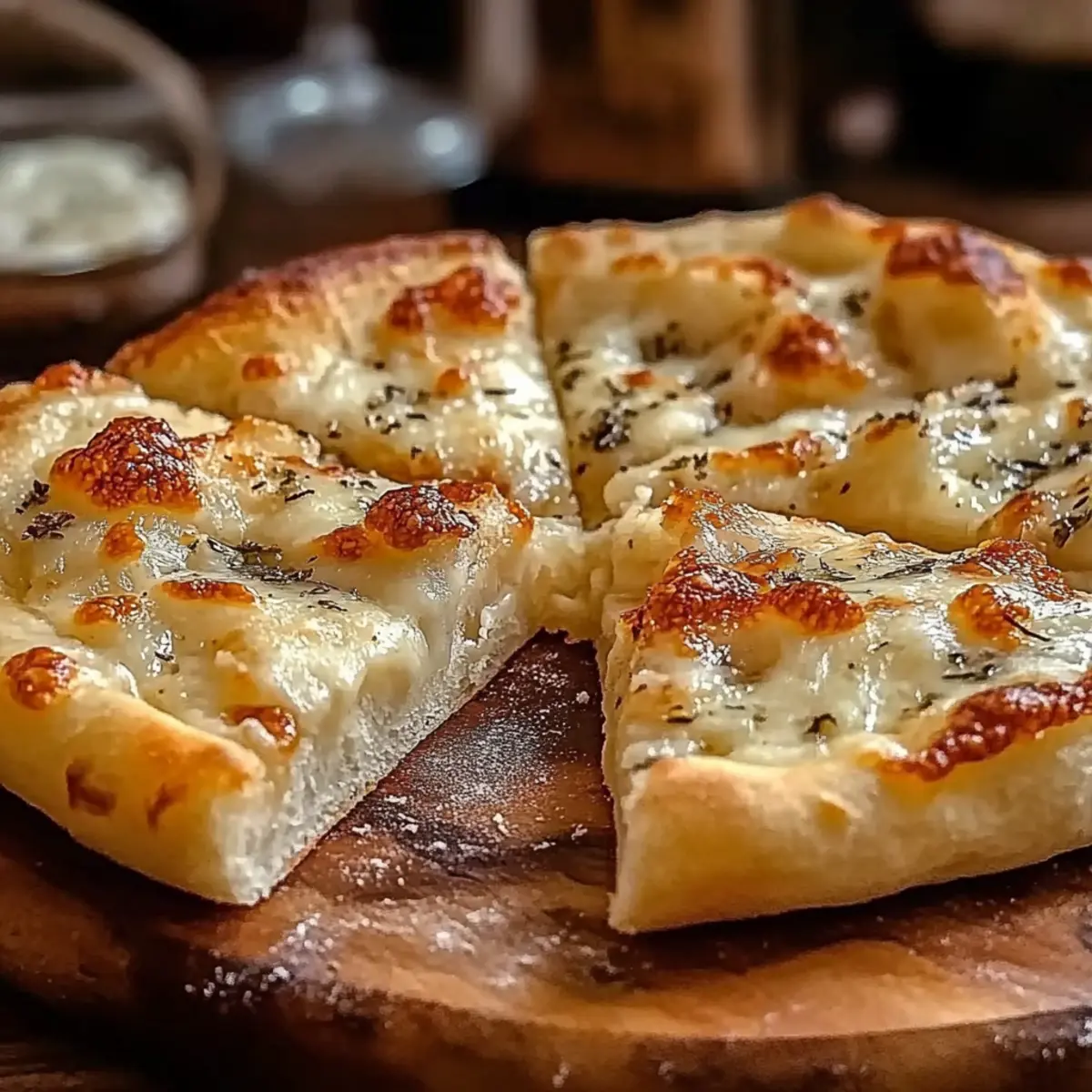 Air Fryer Cheesy Tortilla Garlic Bread