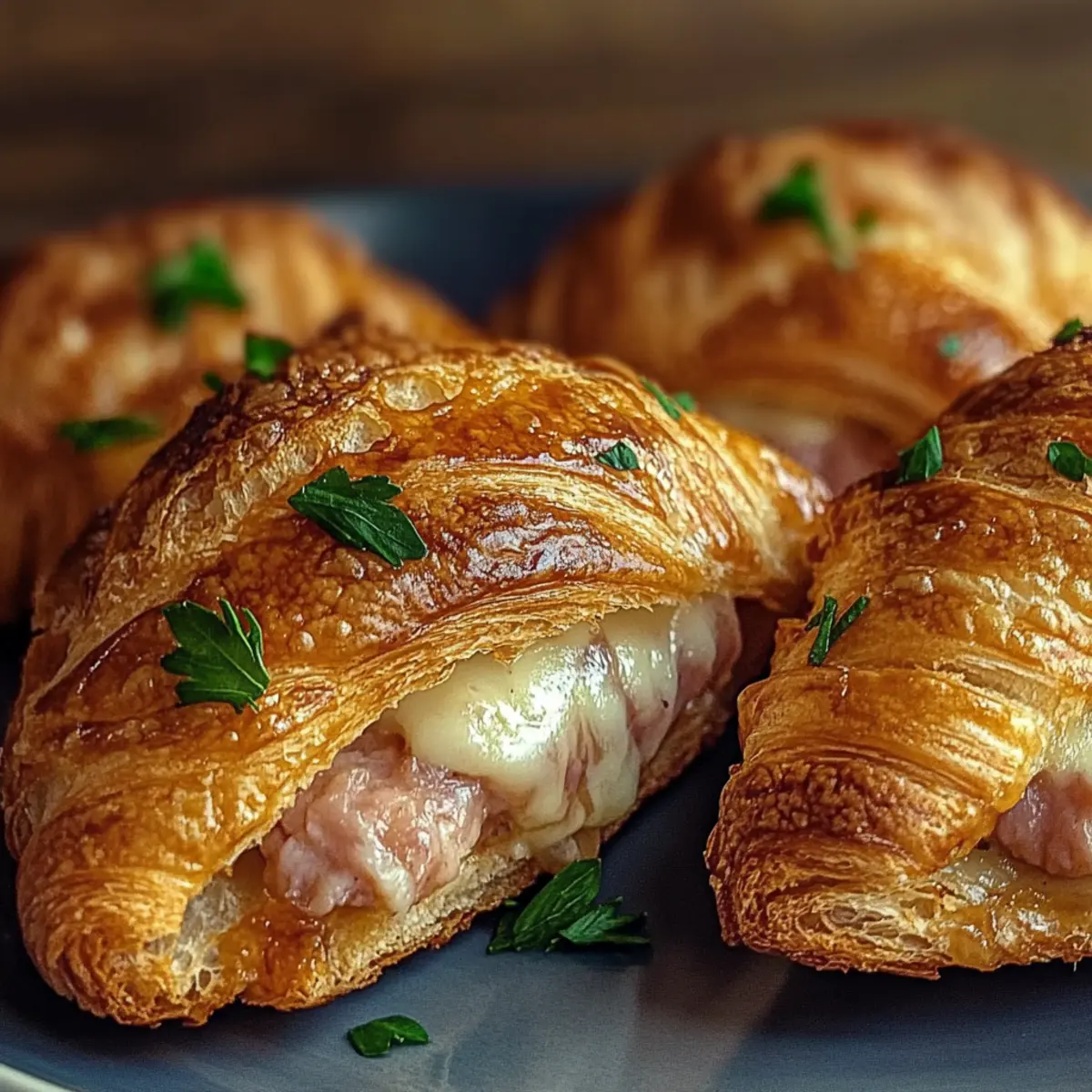 Air Fryer Ham Cheese Croissants