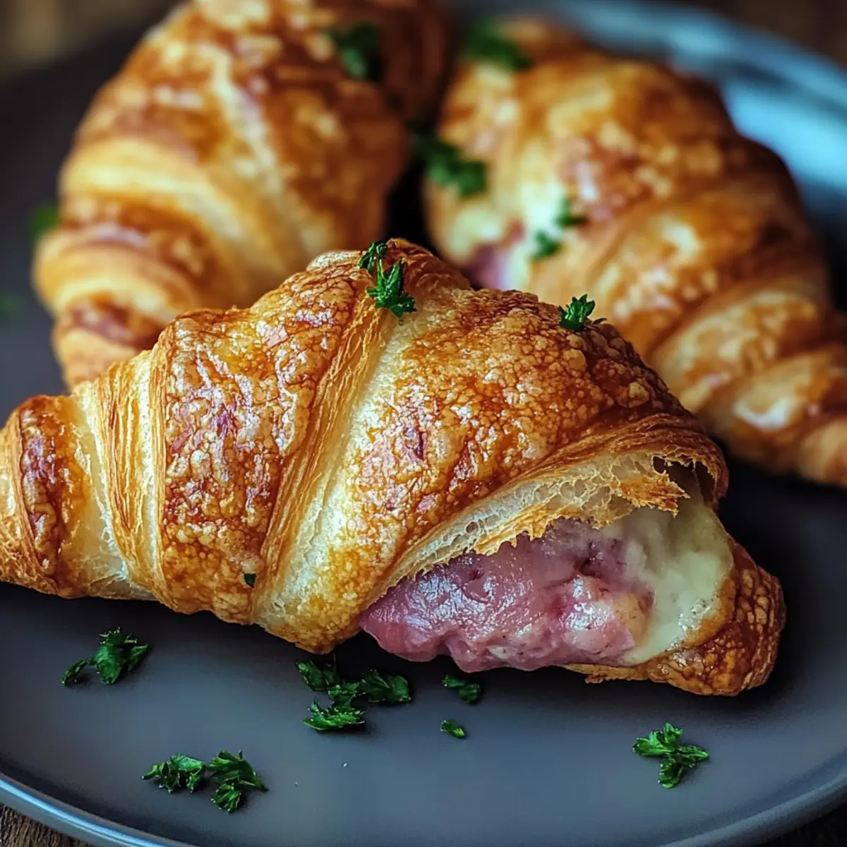 Air Fryer Ham Cheese Croissants