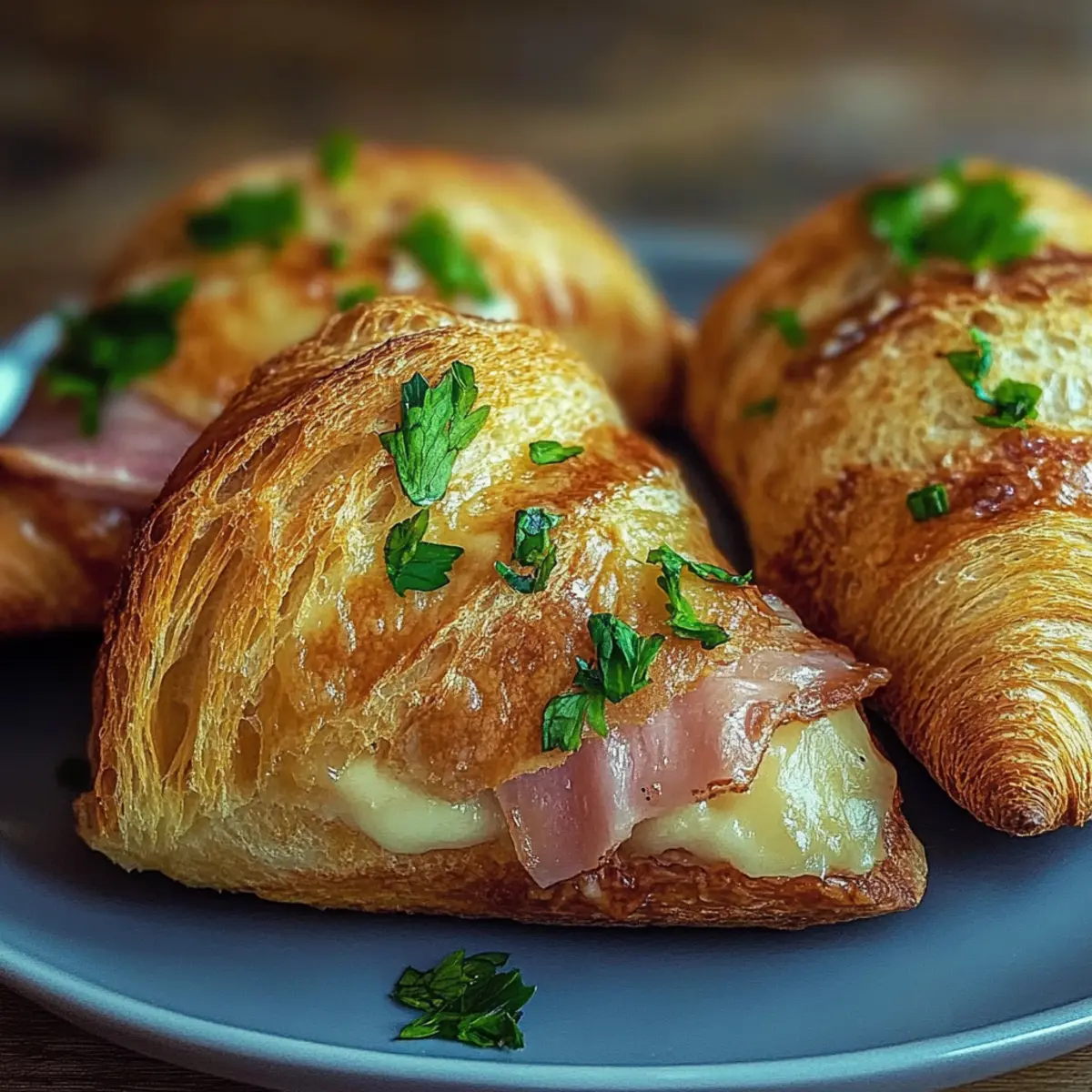 Air Fryer Ham Cheese Croissants