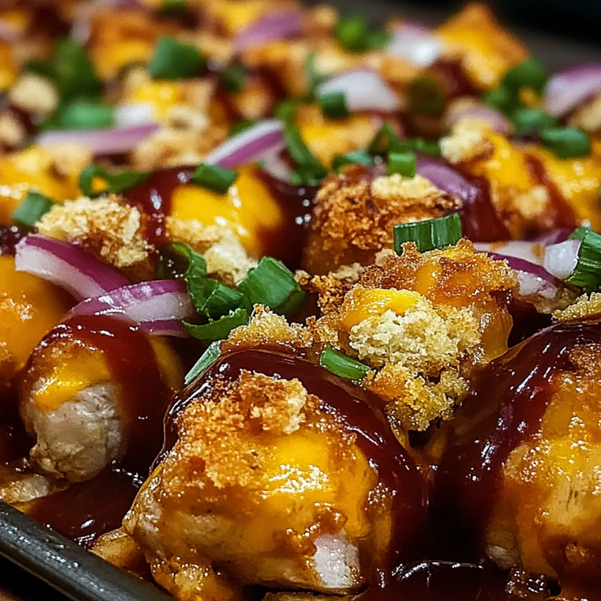 BBQ Chicken Tater Tot Casserole