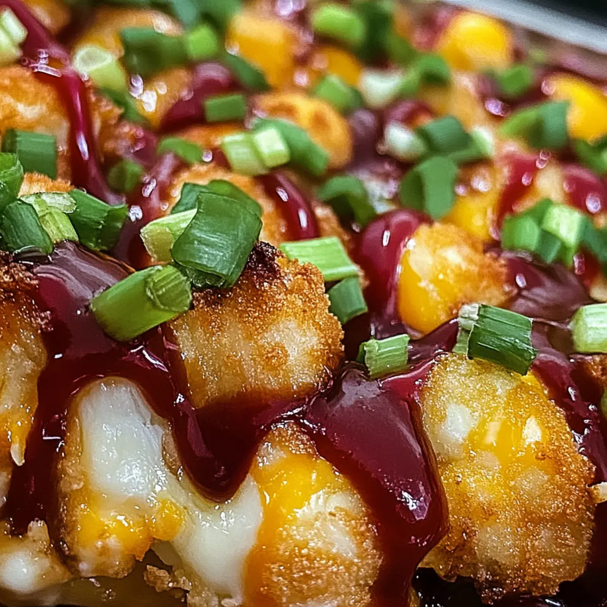 BBQ Chicken Tater Tot Casserole