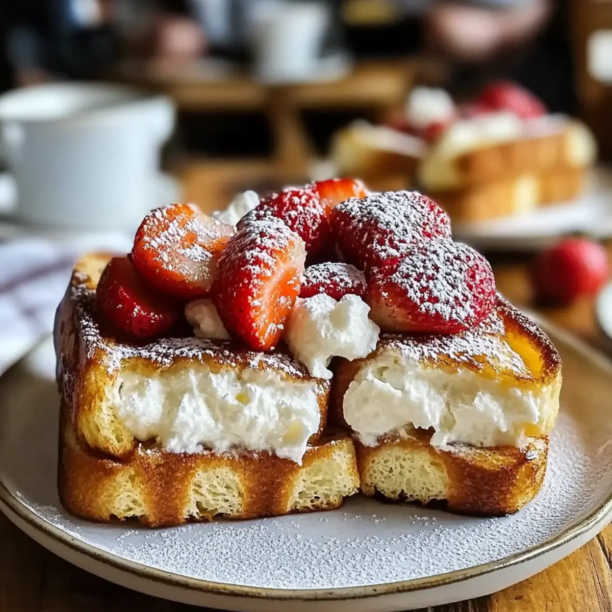 Baked Strawberries and Cream French Toast