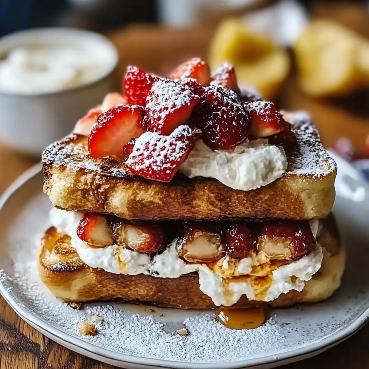 Baked Strawberries and Cream French Toast