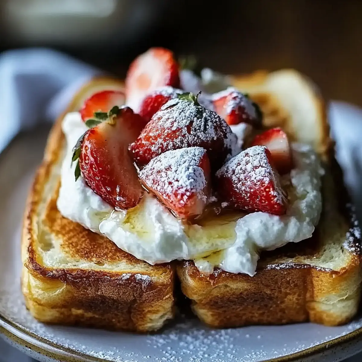 Baked Strawberries and Cream French Toast