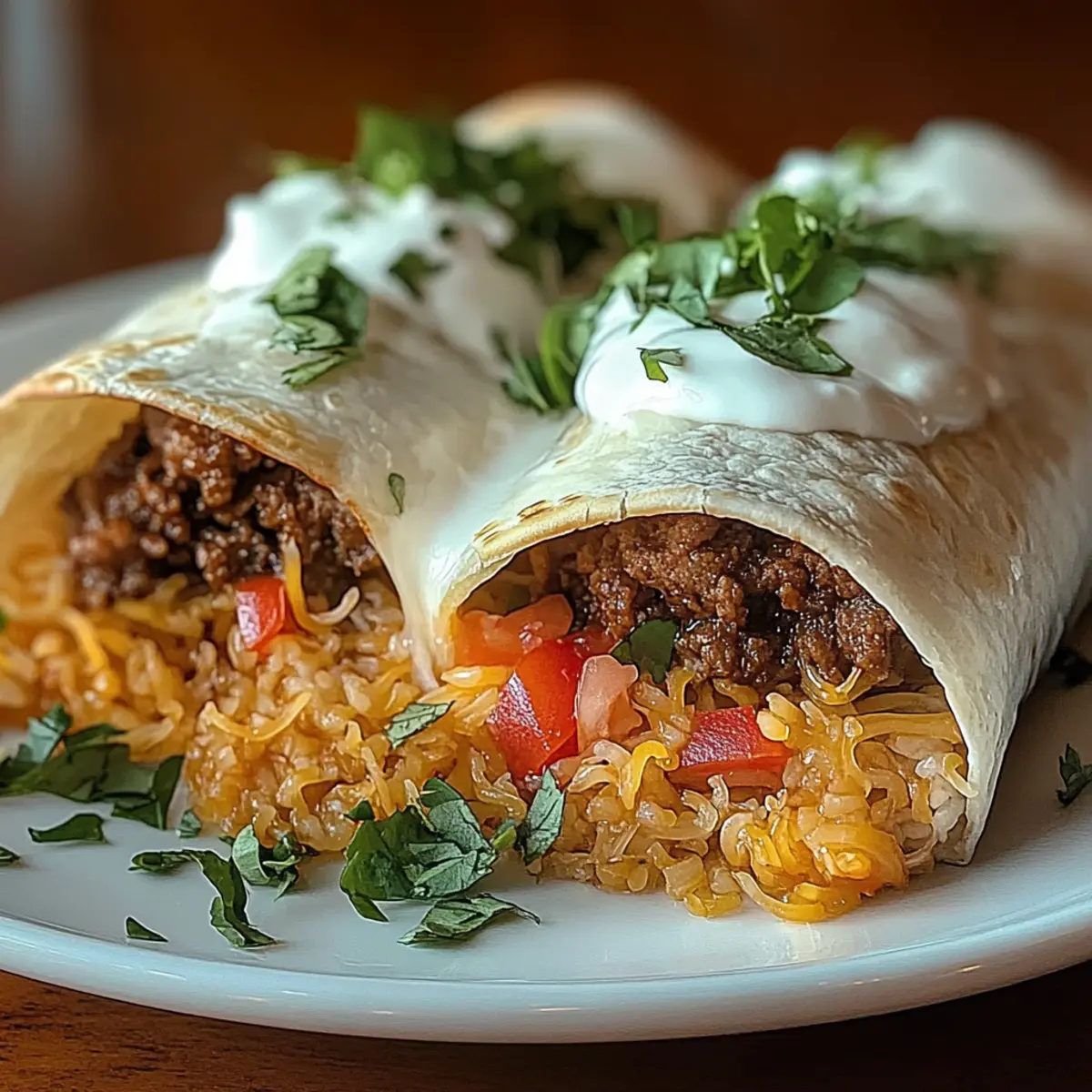 Beefy Melt Burritos
