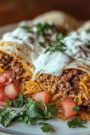 Beefy Melt Burritos