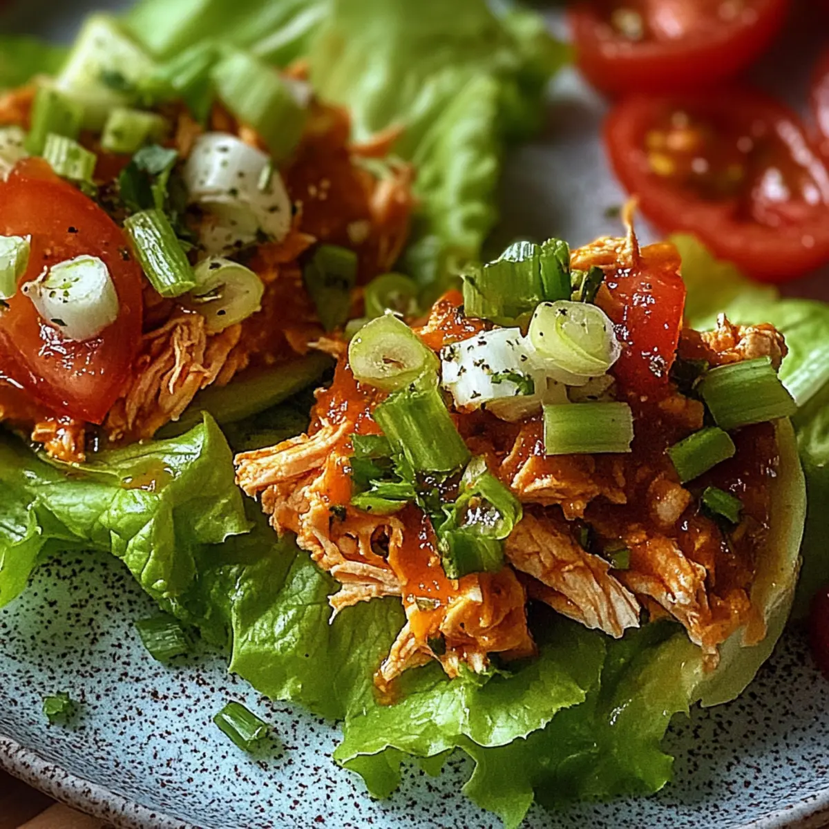 Buffalo Chicken Lettuce Wraps