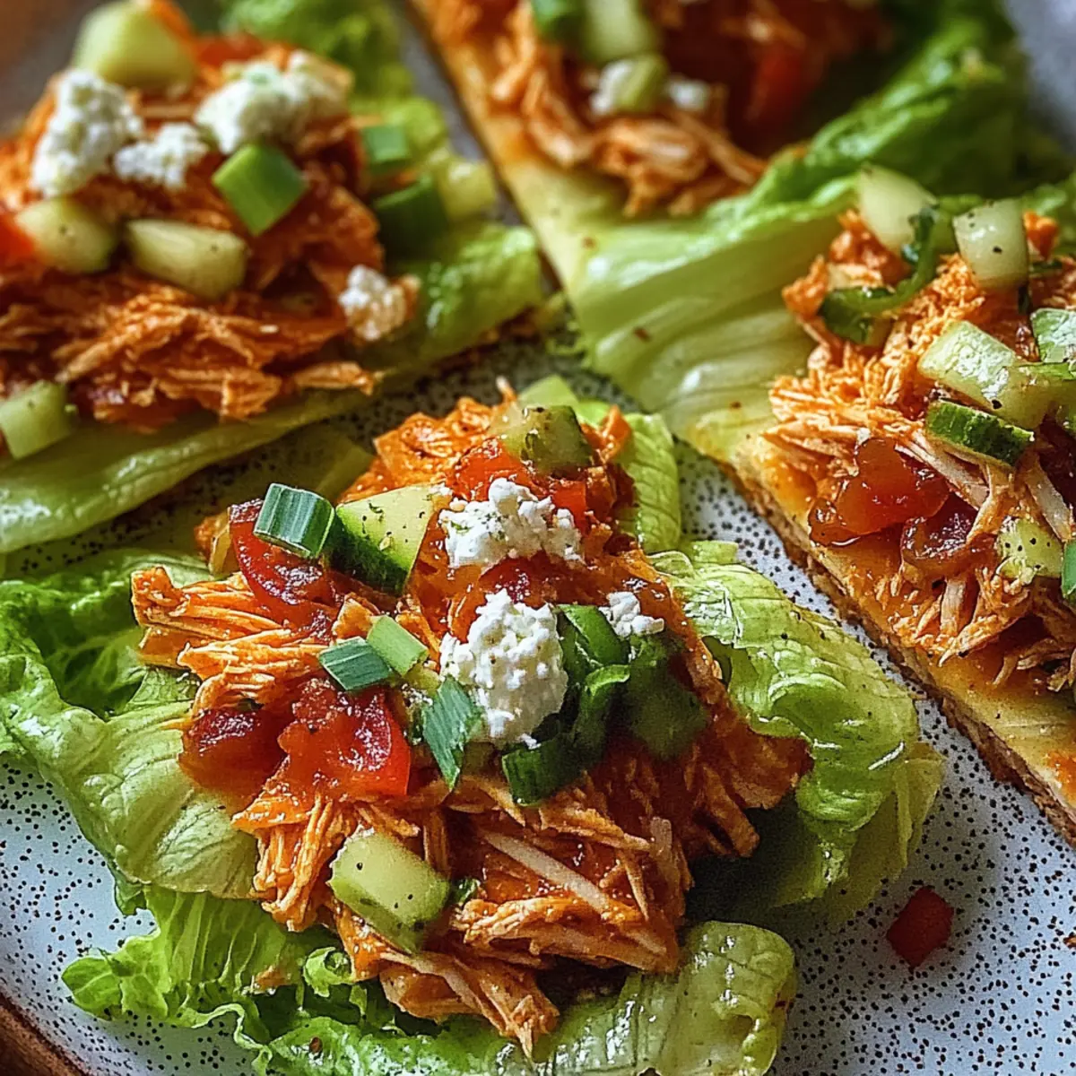 Buffalo Chicken Lettuce Wraps