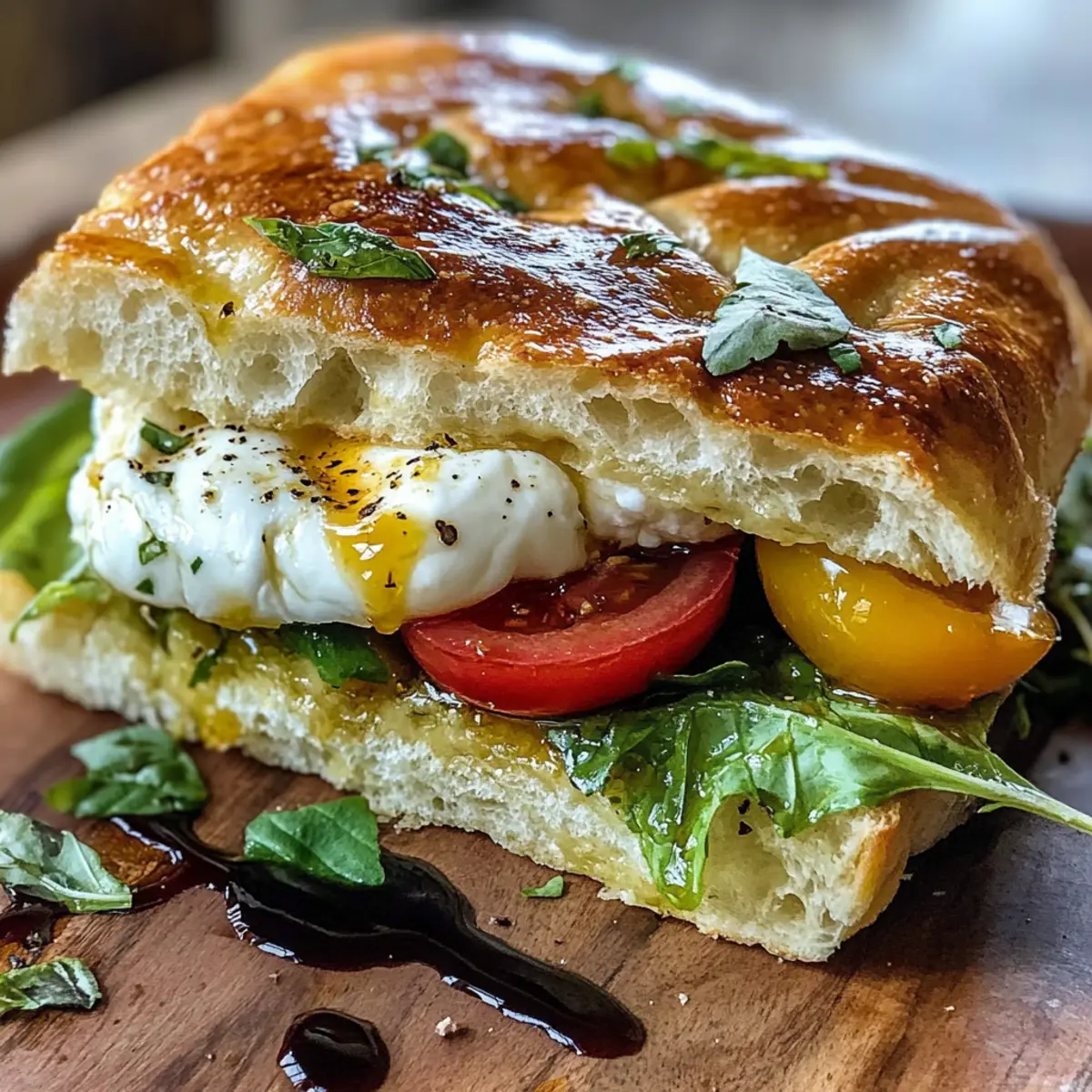 Burrata Italian Focaccia Sandwich