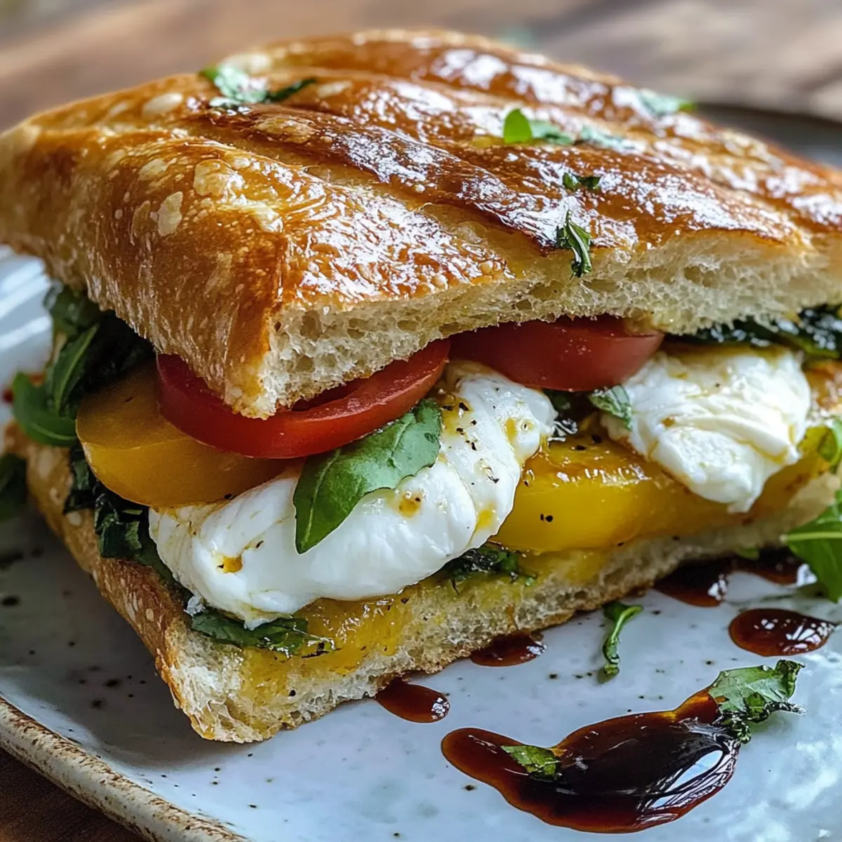 Burrata Italian Focaccia Sandwich