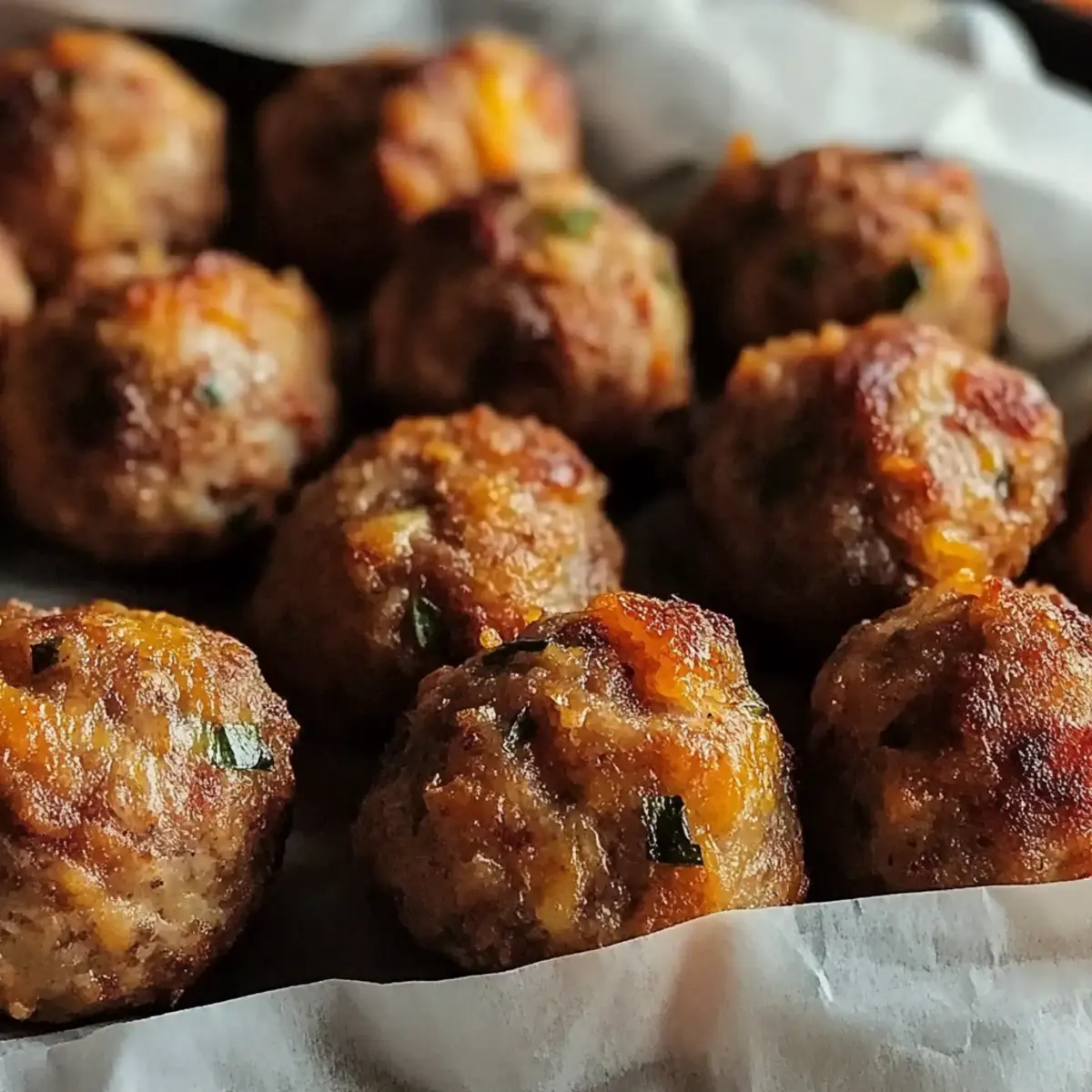 Cheddar Bay Beef Sausage Balls