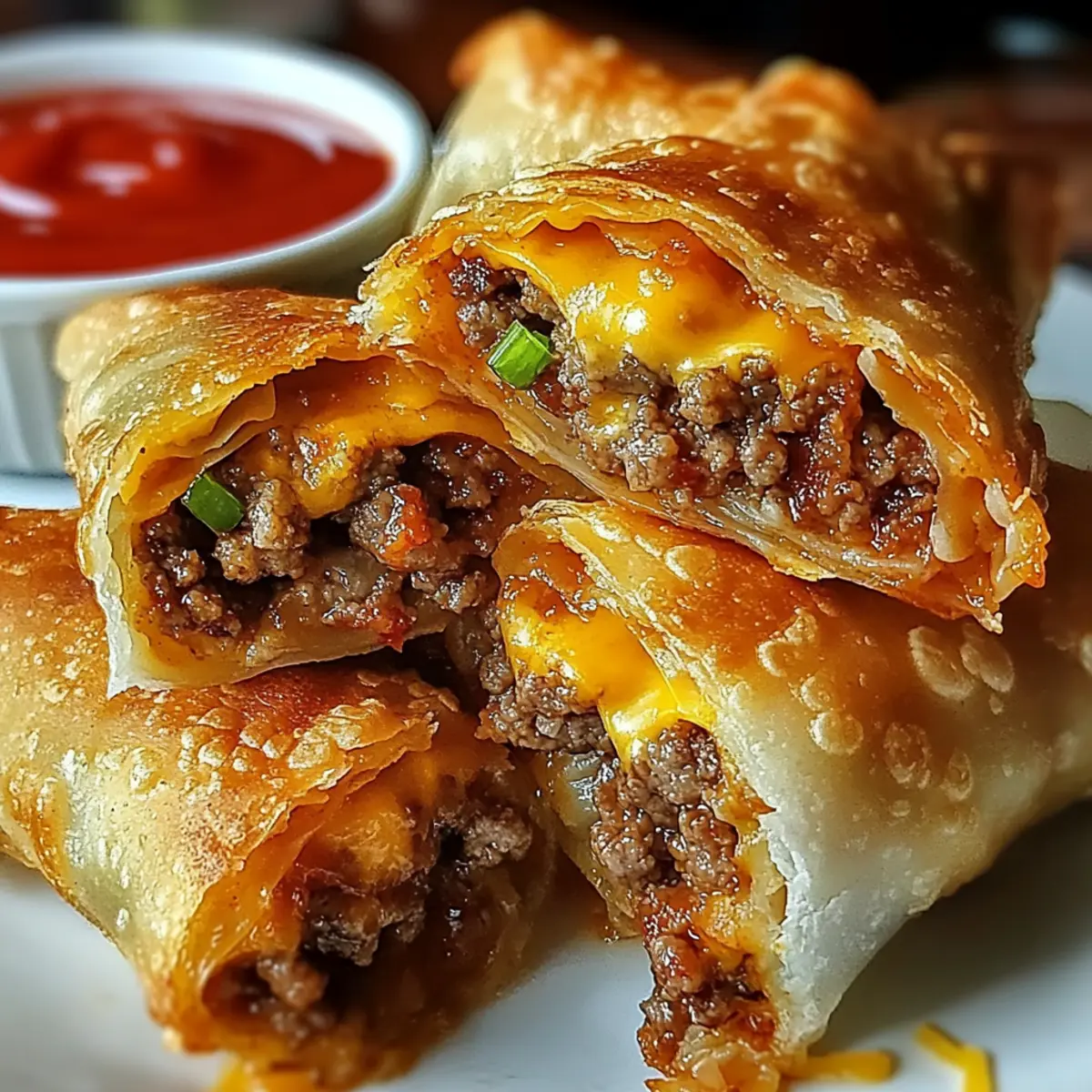 Cheeseburger Eggrolls