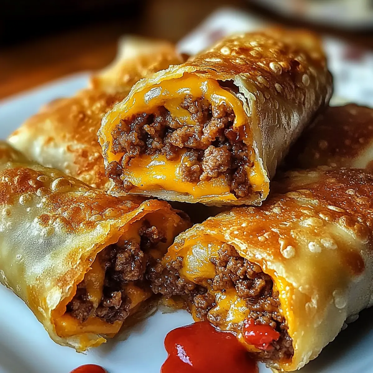 Cheeseburger Eggrolls