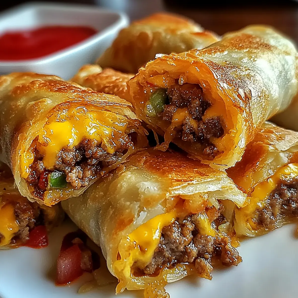 Cheeseburger Eggrolls