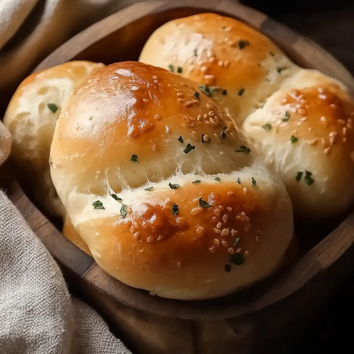 Cheesy Garlic Dinner Rolls