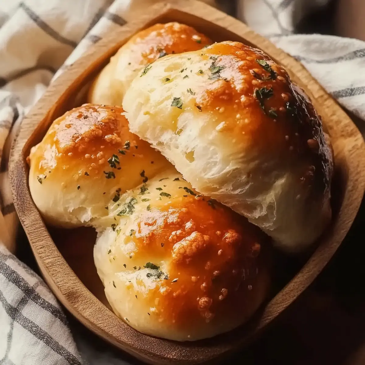 Cheesy Garlic Dinner Rolls