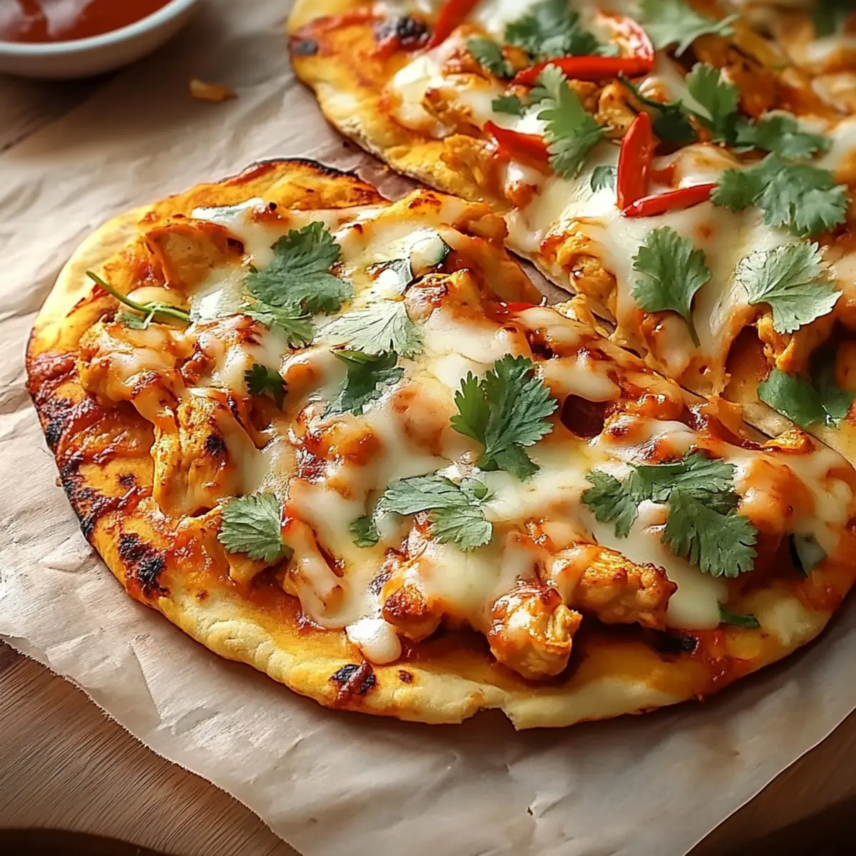 Cheesy Sweet Chilli Chicken Flatbreads
